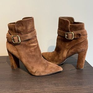 Sam Edelman | Brown Suede Leather Heel Bootie | Size 7